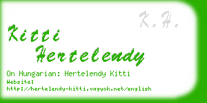 kitti hertelendy business card